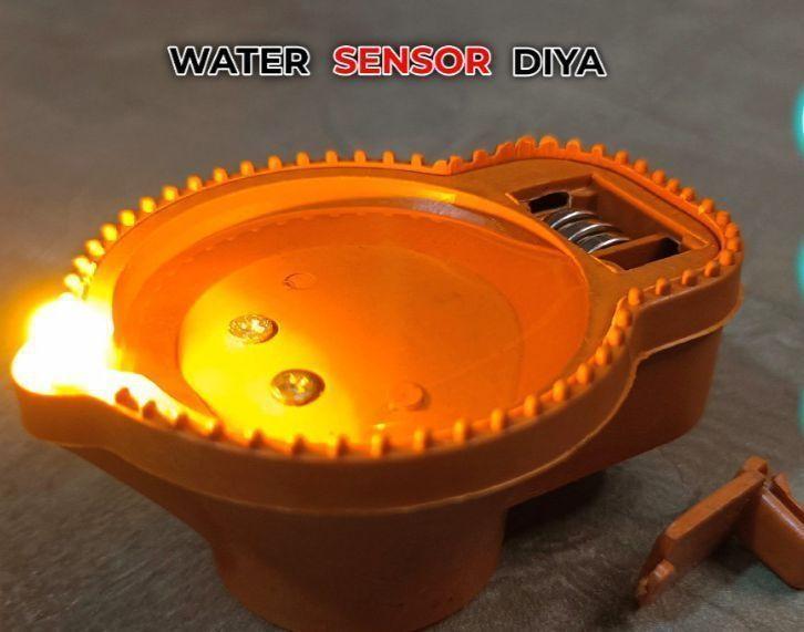 LED Brown Diya with Water Senor Pack of 4